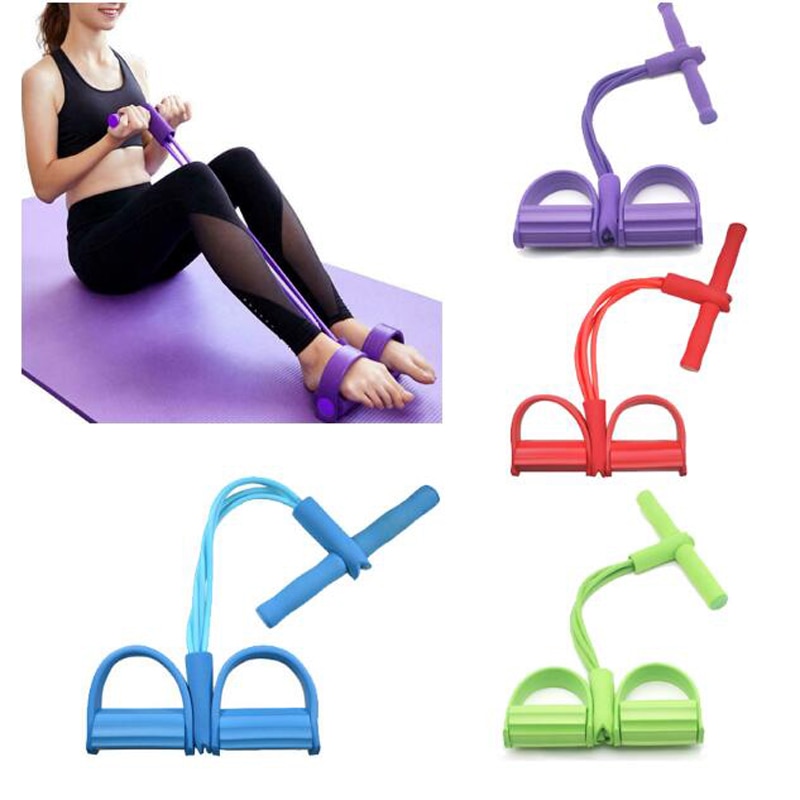 4 Resistanc Elastic Pull Ropes Exerciser Rower Belly Resistance Band Home Gym Sport Training Elastic Bands For Fitness Equipmen