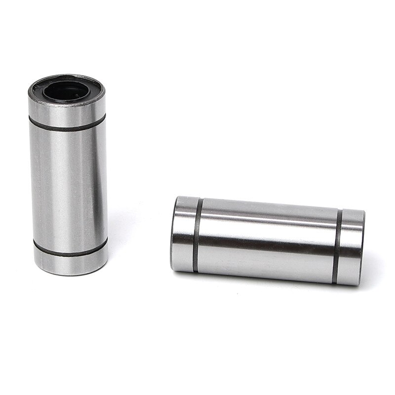 Rodamientos de bolas lineales LM6LUU LM8LUU LM10LUU LM12LUU 6mm 8mm 10mm buje de 12mm buje 3D piezas de impresora, rodamientos lineales de aluminio, 2 uds.