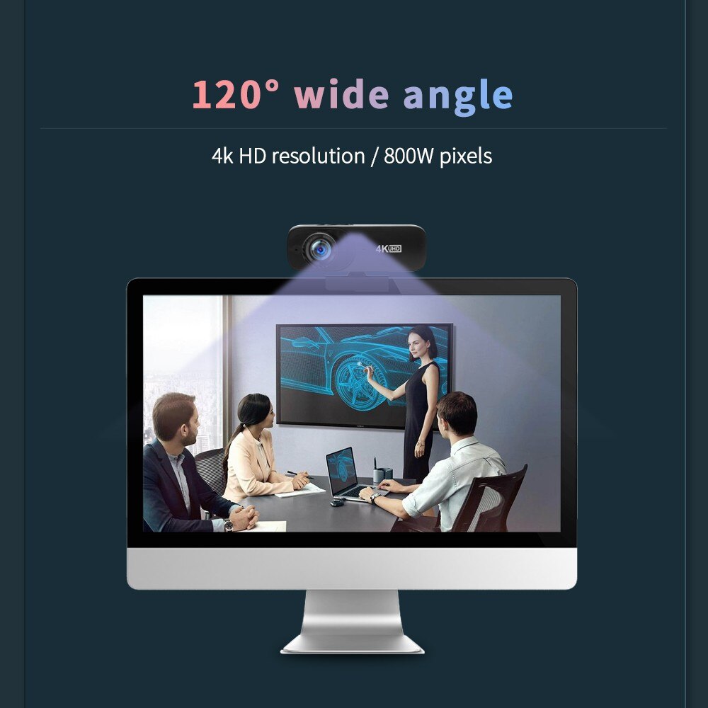 TISHRIC C160 4K Webcam 1080P 30fps Full HD USB Web Camera With Microphone for Computer web Cam Webcam 8M Pixel Meeting Living