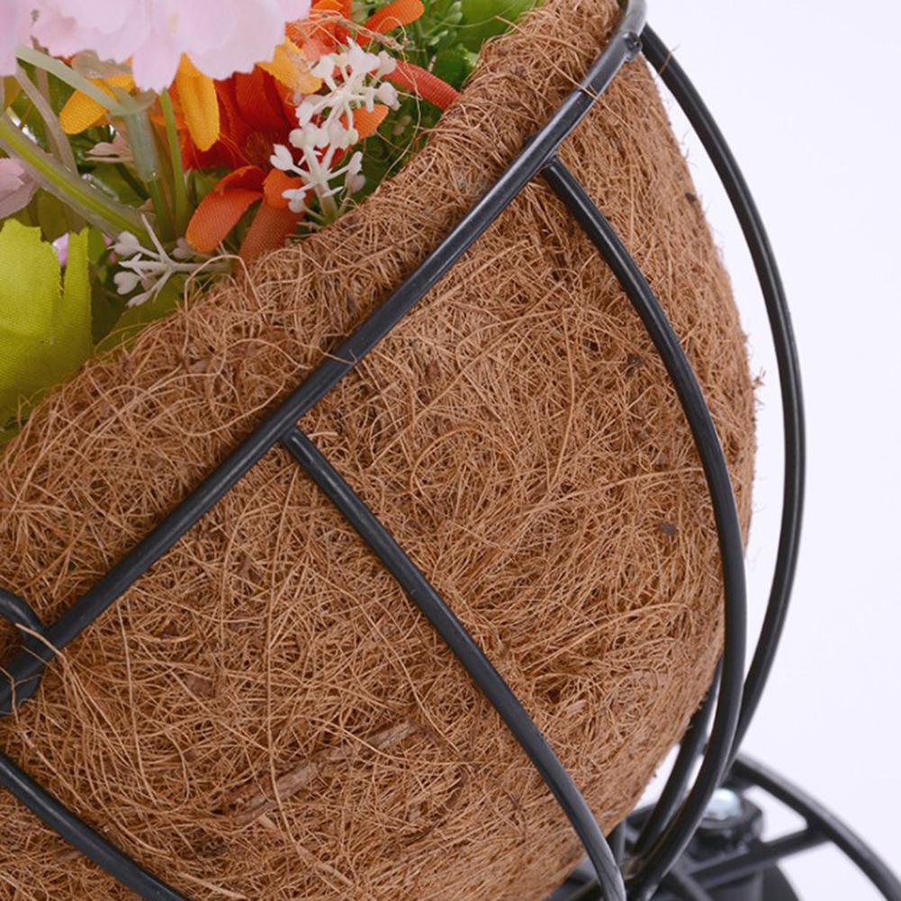 Soporte colgante para plantas, maceta con revestimiento de coco, soporte de hierro para plantas, muebles para el hogar, jardinería y balcón