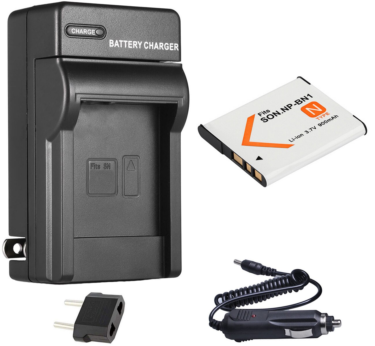 Batería + cargador para Sony cyber-shot DSC-W310, DSC-W320, DSC-W330, DSC-W350, DSC-W360, DSC-W380, DSC-W390, DSC-TF1, cámara Digital: Battery and ChargerB