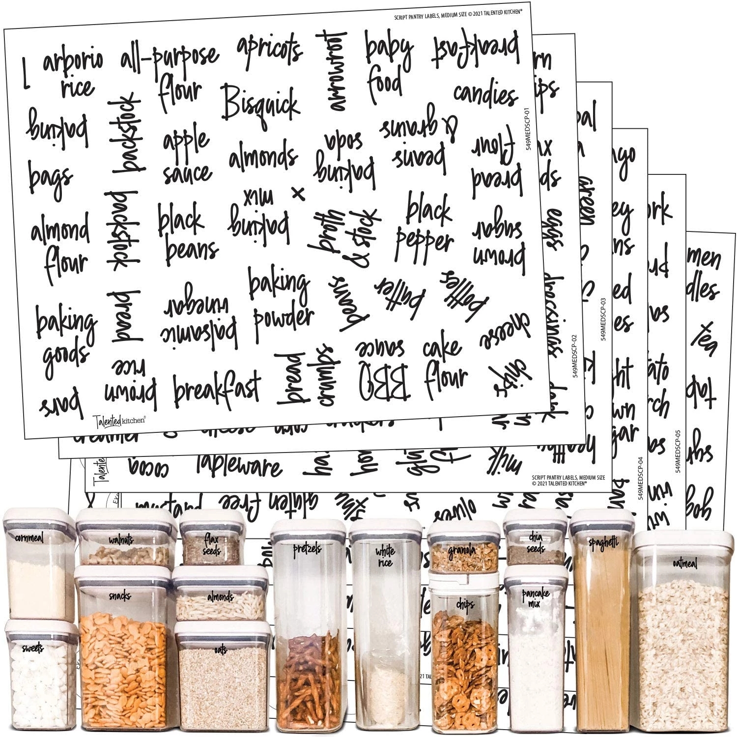 157Pcs Zelfklevende Stickers Pantry Labels Waterdicht Transparante Slip Voedsel Label Sticker Voor Containers Opslag Jar