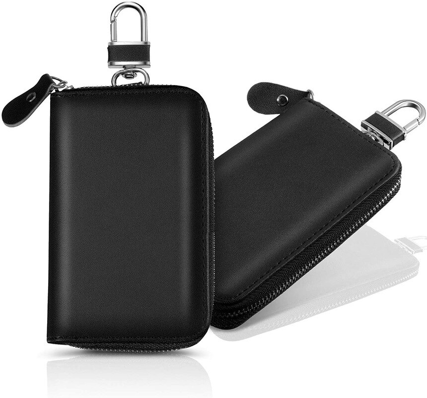 2 Pcs Faraday Bags for Key Fob Car Signal Blocking Bags Car Key Holder Zipper Bags in Black for Car Key Storage RFID Key Pouch: Default Title