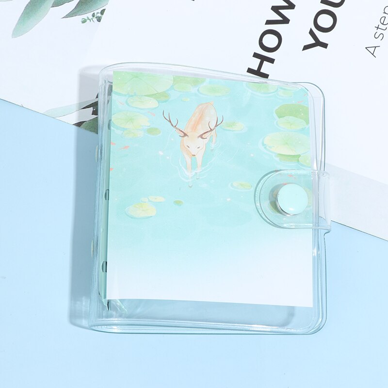 Przezroczysty segregator robić notebooka mini luźny liść robić książki uczeń przenośny notatnik robić segregatorów szkolnych: LBL