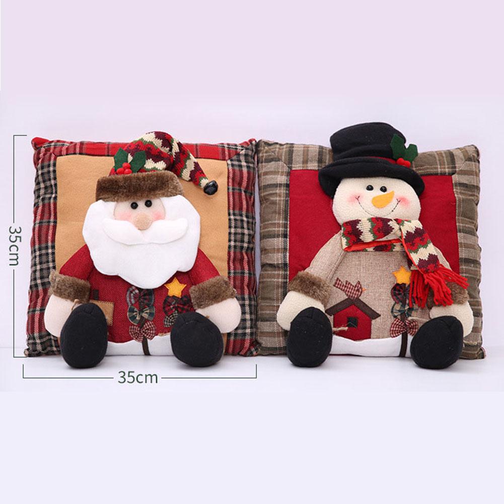 Jul säckväv kudde jul heminredning santa snögubbe kudde kudde