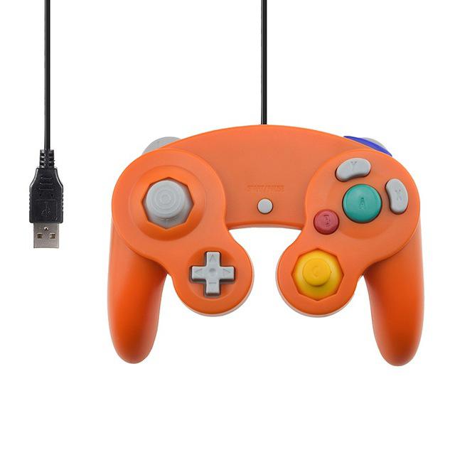 Hobbylane Voor Gamecube Pc Usb Bedraad Trillingen Controller Joypad Joystick Voor Nintend Gamepad Voor Ngc Gc Mac Computer Gamepad D29: Oranje