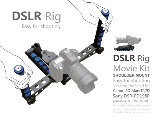 DSLR Rig Movie Kit Shoulder Mount Holder Easy For Shooting Camera / DV 6D 5D Mark III 5DIV 6D D810 D610 D700 D800