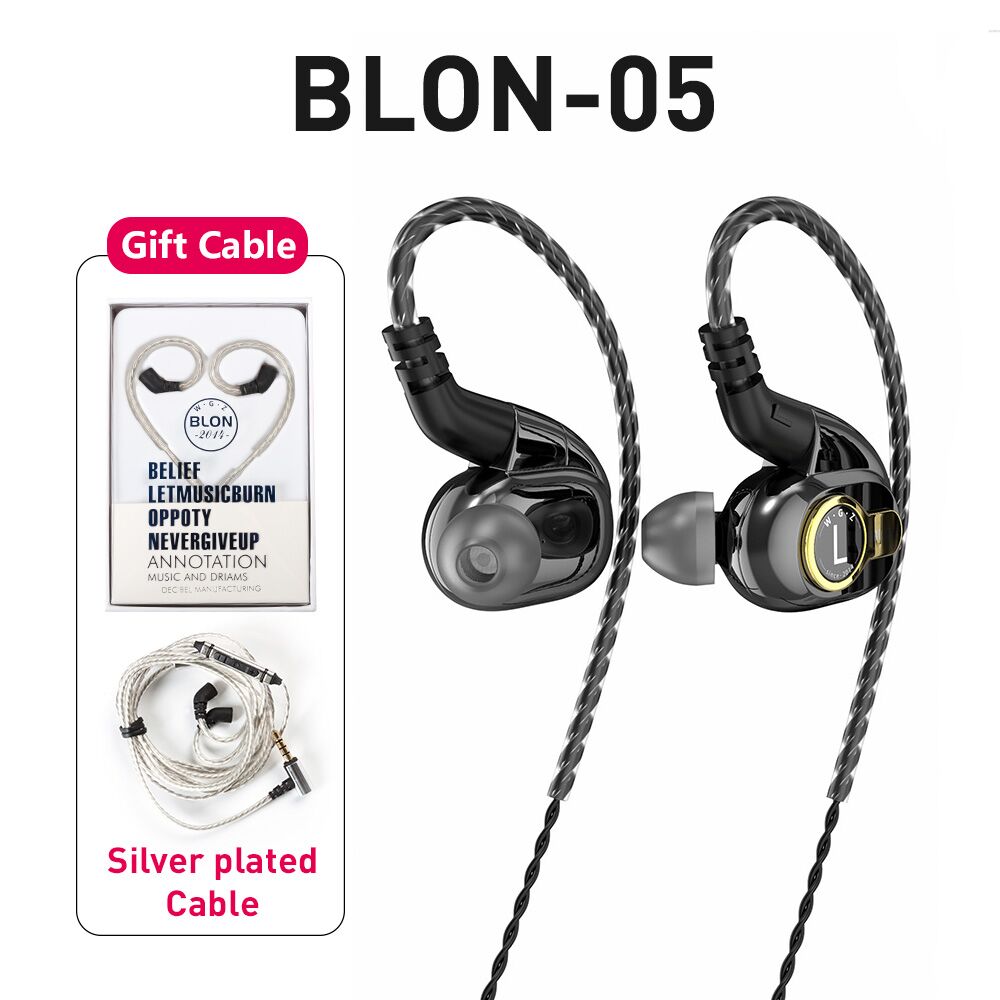 Blon BL-05 bl05 BL-03 bl03 10mm 2nd geração de nanotubo carbono diafragma cnt no ouvido fone alta fidelidade dj esporte fones