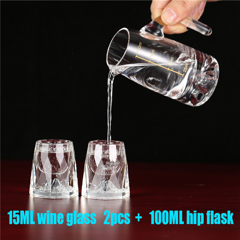 Diamond Face Jinshan Liquor Cup Crystal Glass Dispenser Household Small Sip Cup Liquor Cup Liquor Cup Bar: A