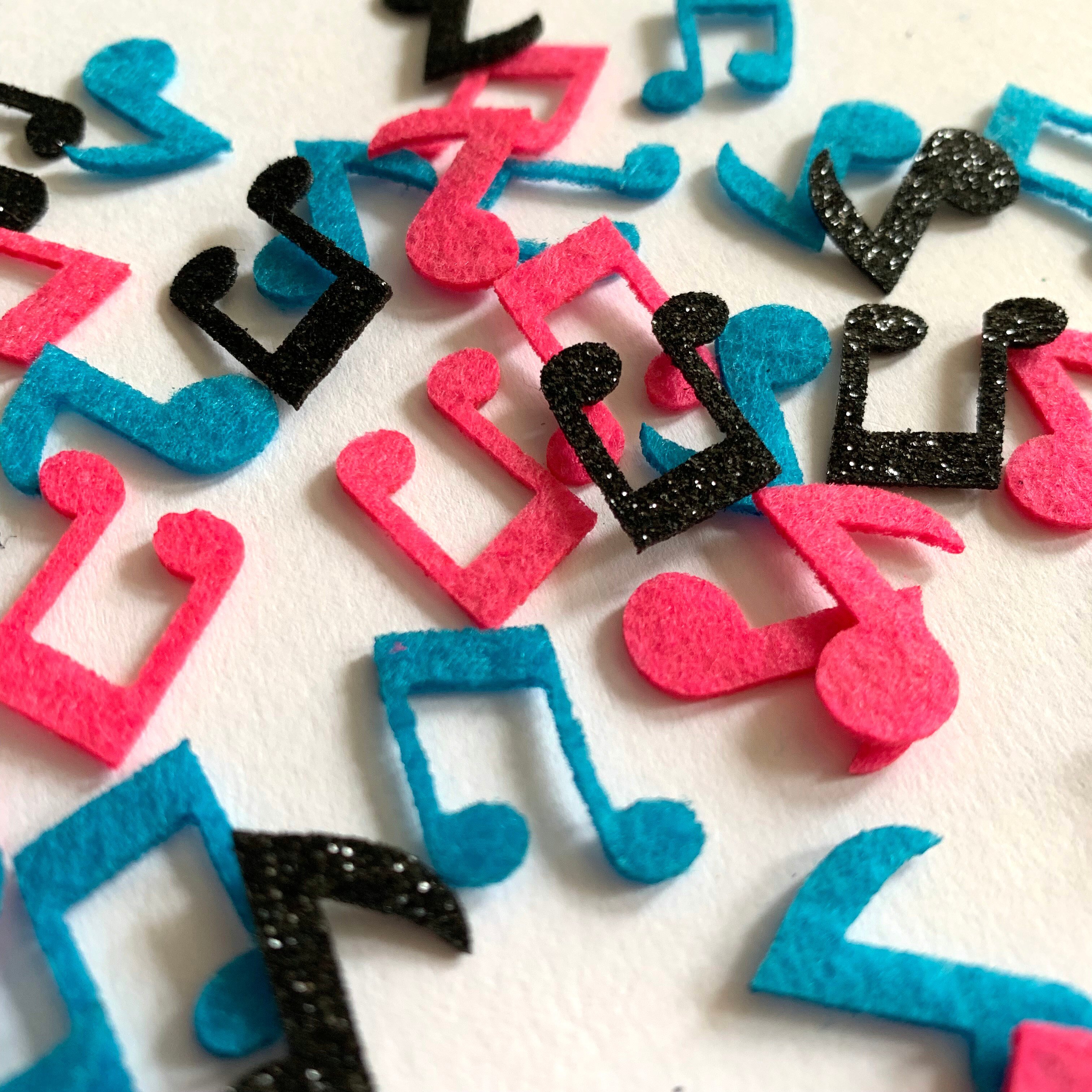 Music Note Confetti Happy Birthday Party Table Scatters Decorations Glitter non-woven Party Supplies Kids Room Deco
