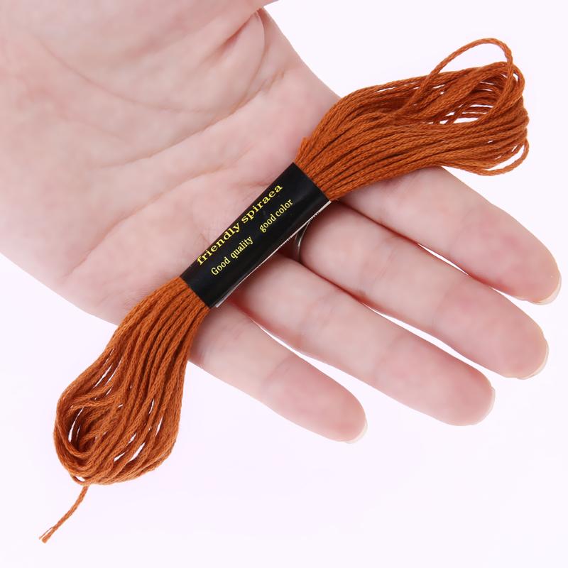 Hilo de bordar de poliéster para manualidades, ovillos de costura hechos a mano, accesorios para tejer, 100 colores