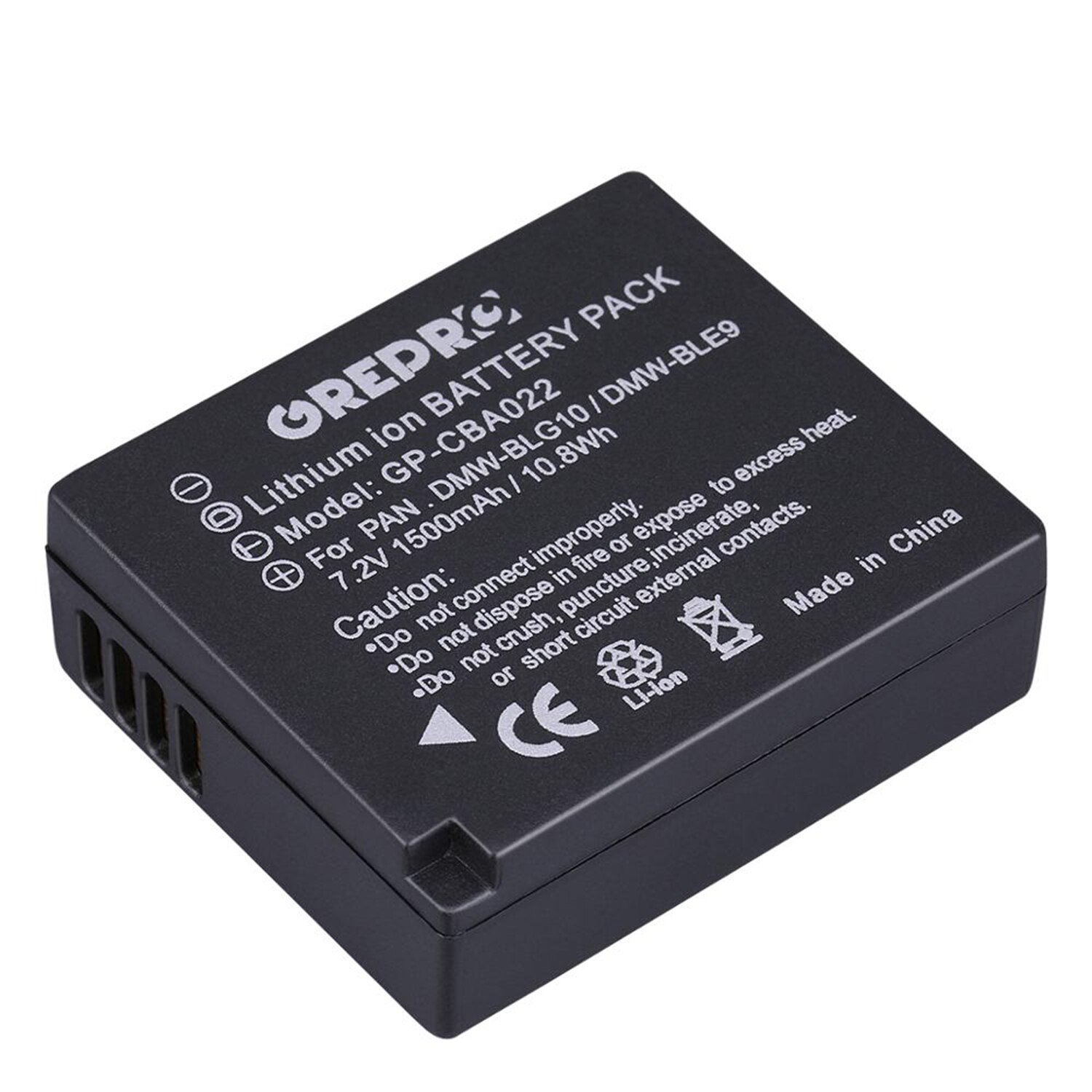 Batterie avec chargeur, pour Panasonic Lumix DMC TZ100 GX9 TZ80 TZ90 GX80 GX7 LX100 DMW-BLG10 Mark II, DMW-BLE9 DMW-BLE9E DMC-GX80: 1x Battery