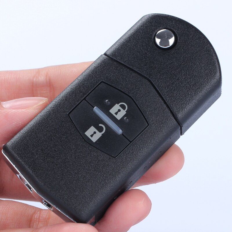 Musta auton taittoavain kaukosäätimen avaimen vaihtokuoripuku mazda 3 mazda 6/ mazda 2/ mazda 5/ pentium  b70 auton avaimeen