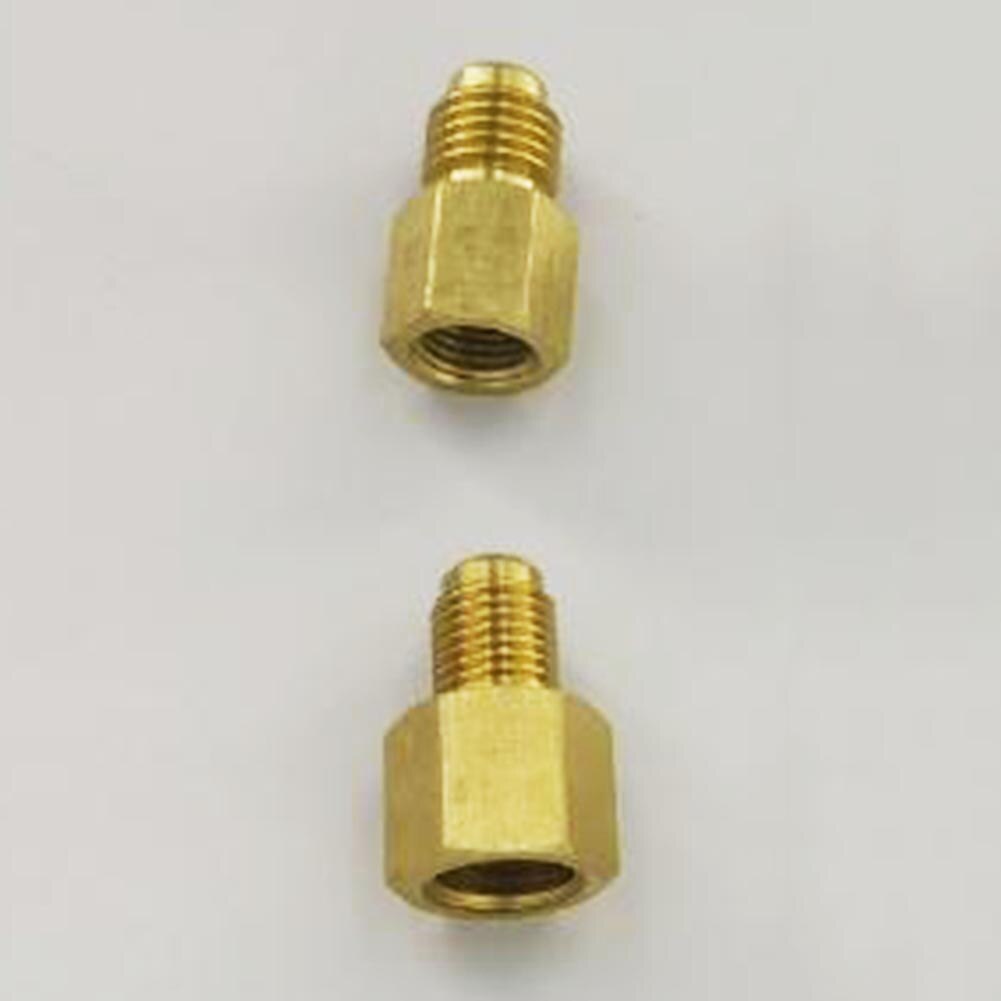 2PCS Liquid Safety Valve R134a R12 Air Conditioning Refrigerant Adapter Kit 1/4 Female Flare 1/2 Acme Male