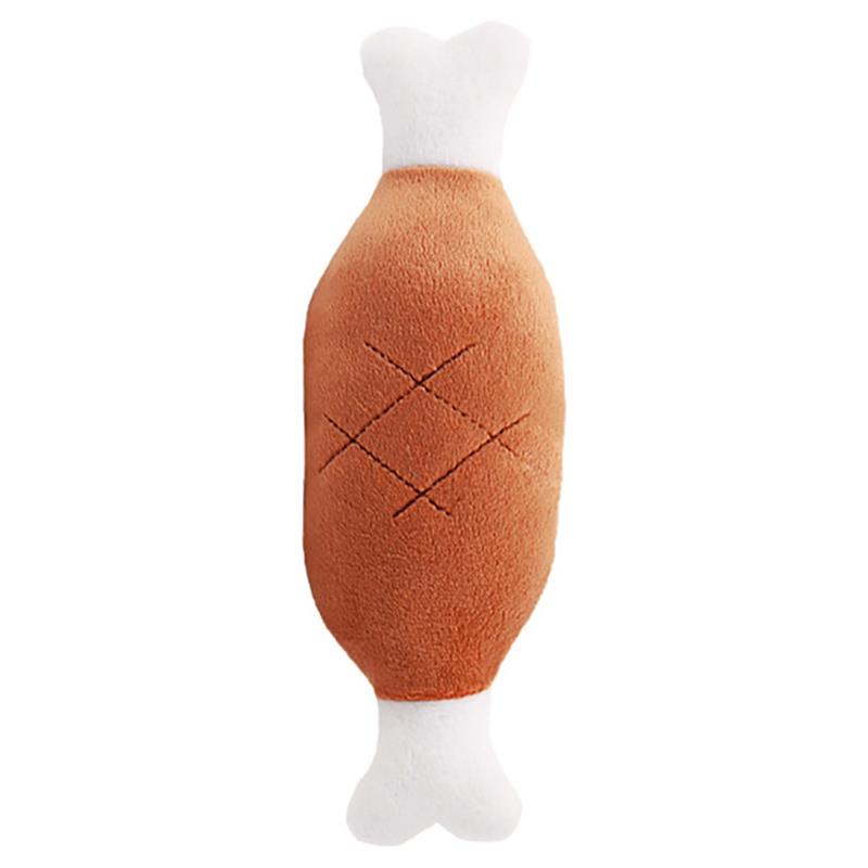1pc Katze Spielzeug Plüsch Biss Beständig Kreative Drumstick Katze Hund Quietschende Spielzeug Hund Kauen Spielzeug Für Haustier Hund Katze liefert