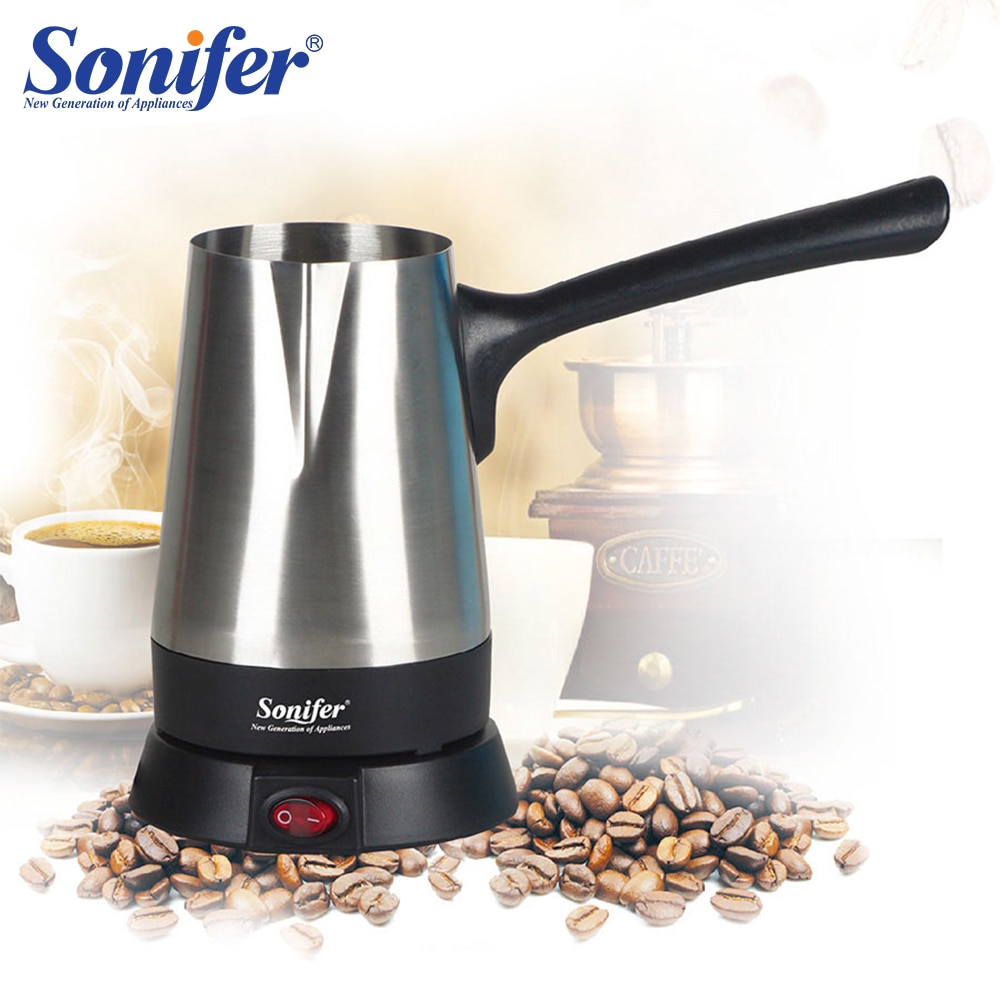 Stainless Steel Coffee Machine Turkey Coffee Maker 800W Electrical Coffee Pot Boiled Milk Coffee Kettle for 220V Sonifer