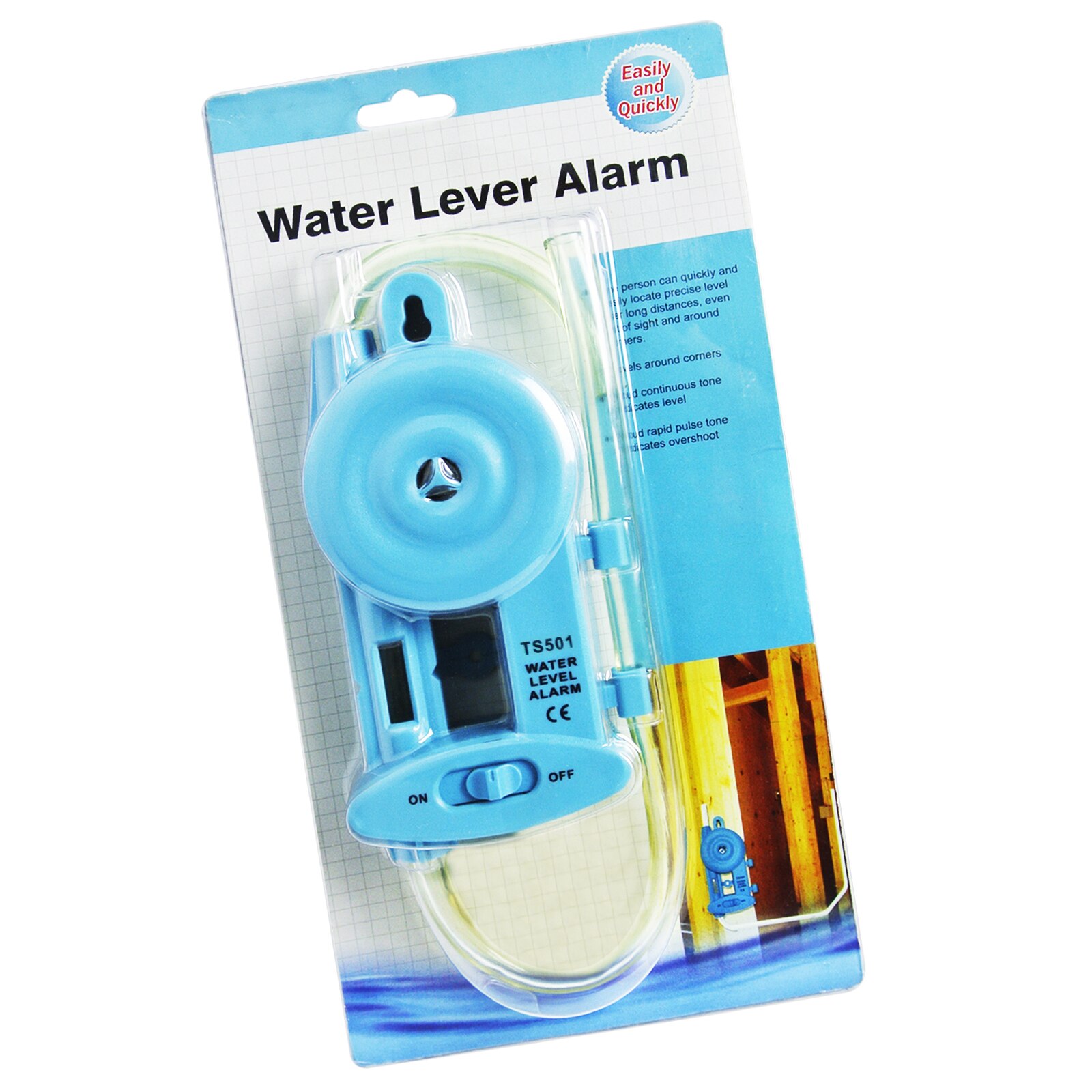 Water Level Tester w/ Alarm, LED Light & Line Indicator for Concrete Fence Decks Wall Mount