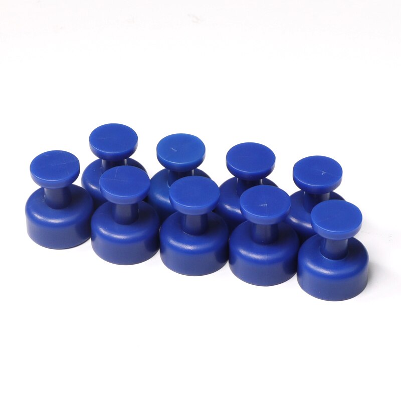 9 uds. De imanes de neodimio fuertes, chinchetas coloridas para nevera, pizarra para puerta, tablones de anuncios, archivos de fotos de oficina: blue