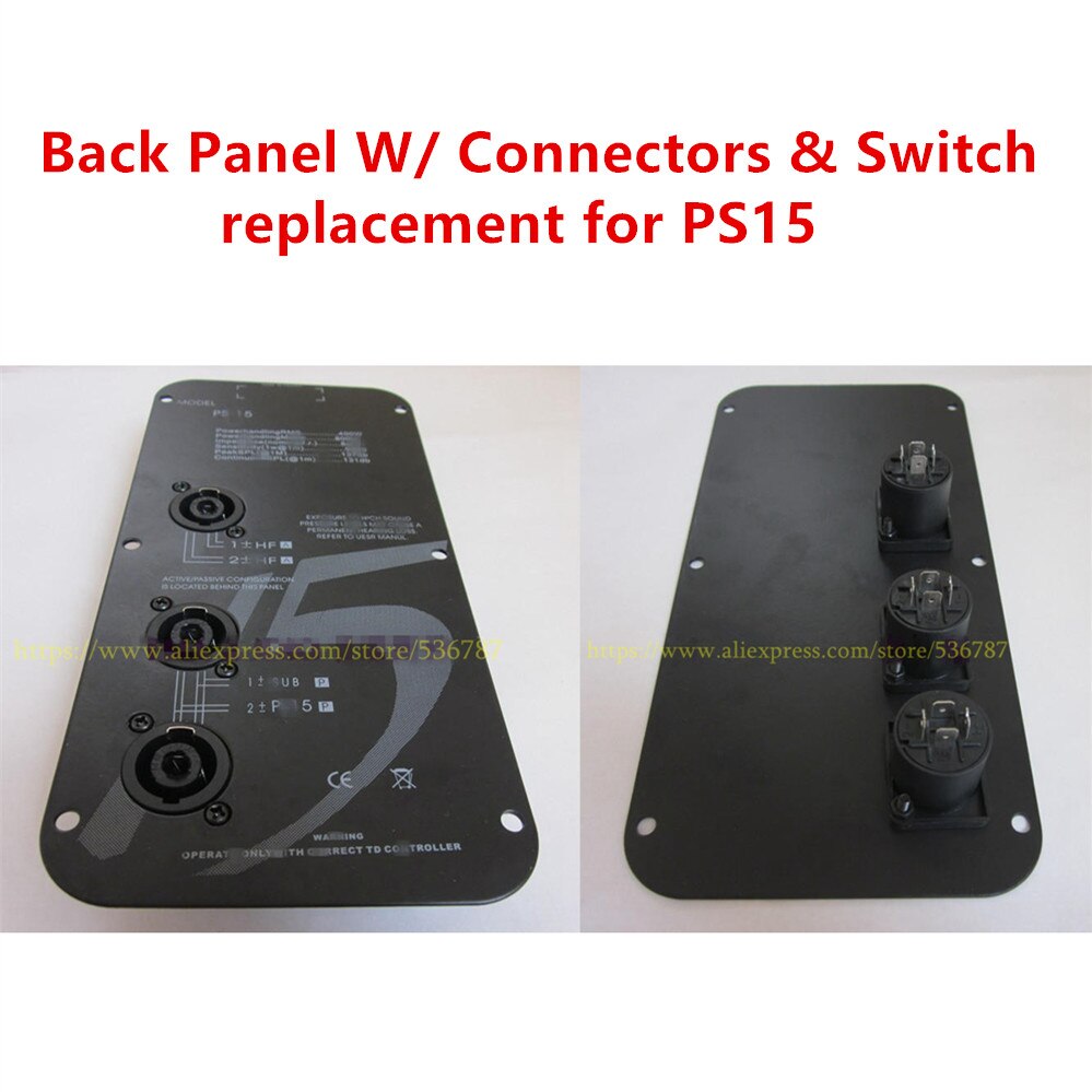 2pcs/pair Back Panel W/ Connectors &amp; Switch Replacement For NEXO PS 15 Speaker