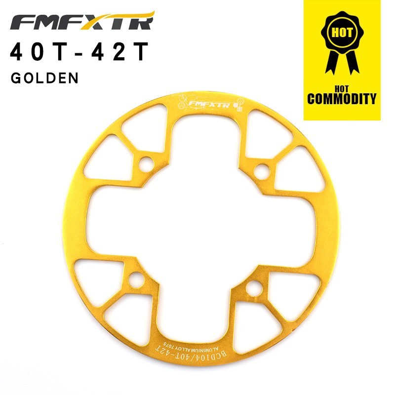 104BCD MTB Fahrrad Kettenblatt Schutz Abdeckung 32T/34T 36T/38T/40T/42T Fahrrad Kettenrad Kurbel Schutz Kettenblatt Schutz: Gold 40T