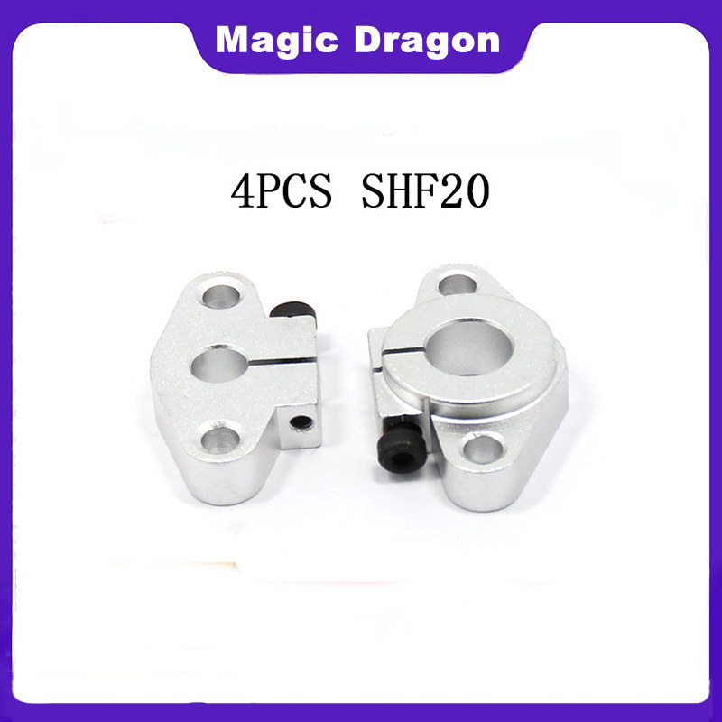 4pcs SHF20 horizontal linear shaft support 20mm Linear Rail Shaft Support XYZ Table CNC SHF Series Rail Shaft