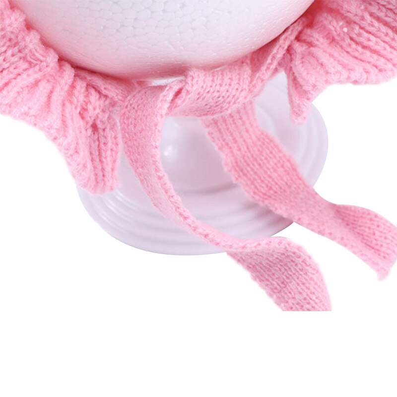 Kids Baby Gebreide Muts Meisjes Leuke Aardbei Baby Katoen Warm Verstelbare Riem Gebreide Fruit Patroon Hoed