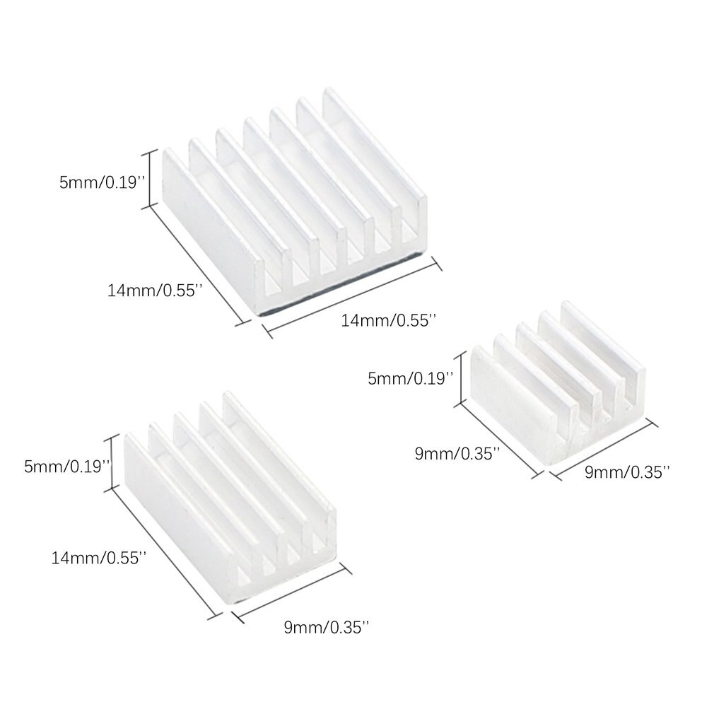 Voor Raspberry Pi 4 Model B Koellichaam 3pcs Raspberry Pi Aluminium Heatsink Radiator Cooling Kit Cooler Voor Raspberry pi