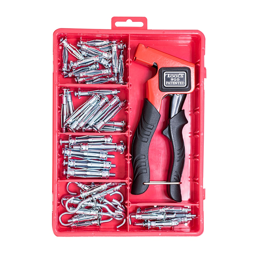 Heavy Duty Metal Setting Tool, Hollow Wall Metal Cavity Anchors Plasterboard Fixing,62Pcs