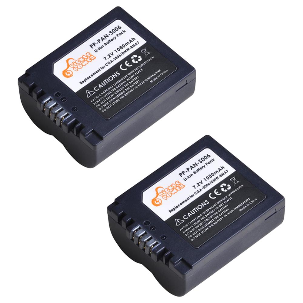 Batterie CGA-S006E et batterie CGA-S006 LCD Kit chargeur USB pour Panasonic Lumix DMC-FZ7 FZ8 FZ18 FZ28 FZ30 FZ35 FZ38 fz50.: 2 Battery