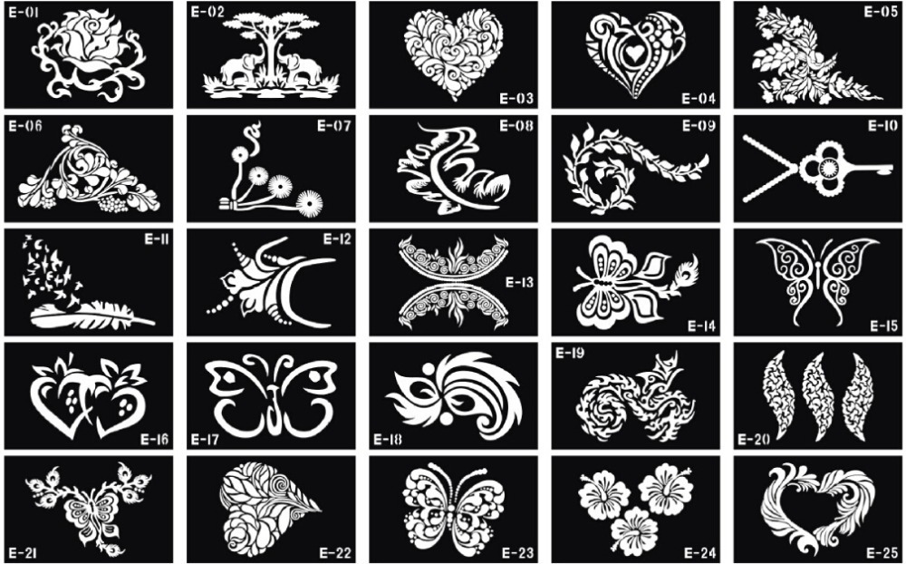 10 sheets tattoo sjabloon tijdelijke body schilderij tattoo stencil grote maat 15x12 cm mengen van gewijd patronen