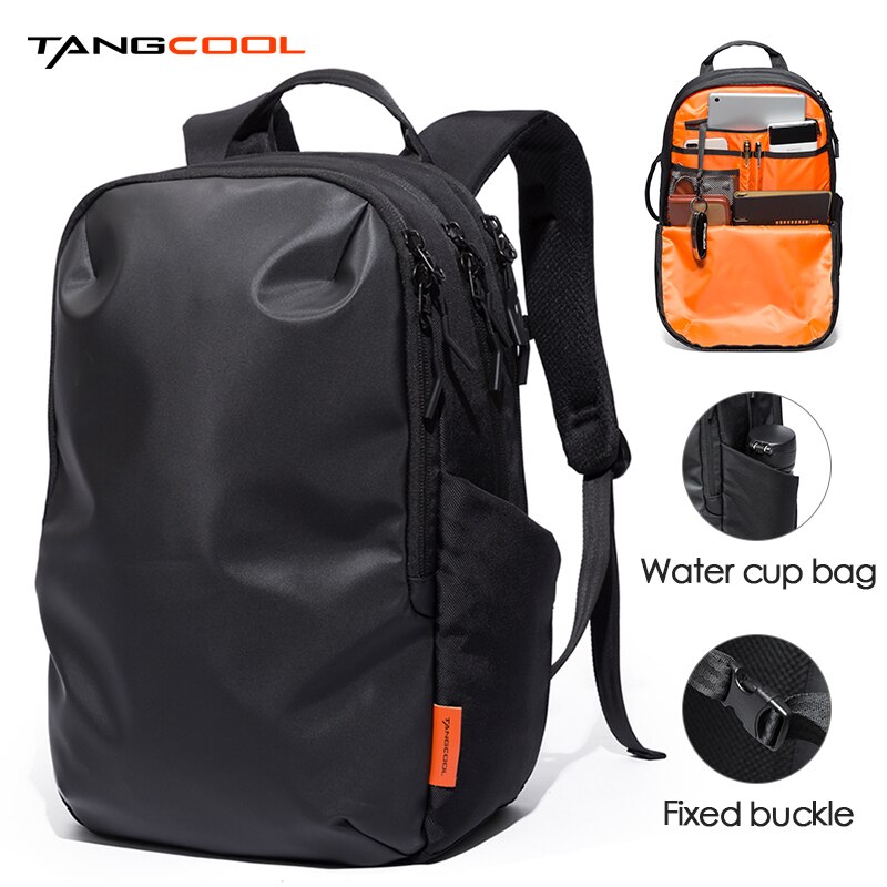 Tangcool Rugzak Canvas Capaciteit 15 Inch Laptop Rugzak Multifunctionele Backpackc: Black