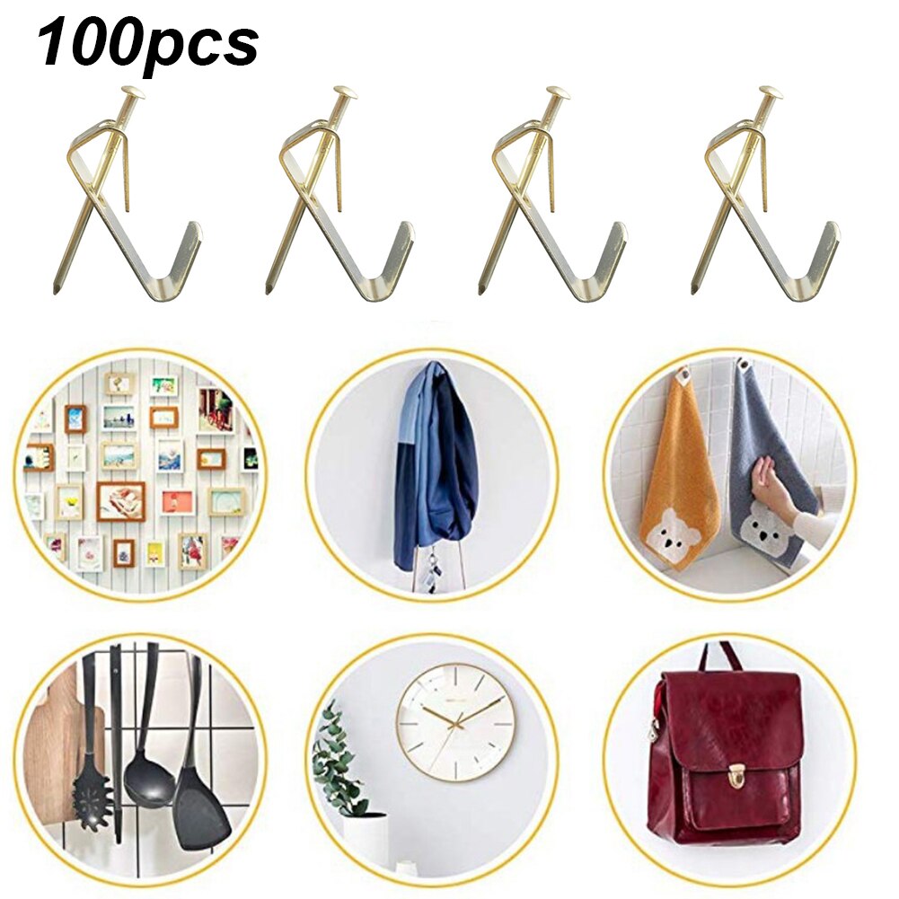 50 Stks Foto Haken Kit D Ring Frame Opknoping Hangers 50 Stks Foto Haken Kit D Ring Frame Opknoping Hangers