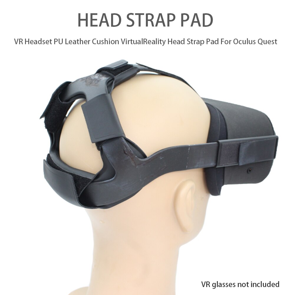 Cabeça cinta almofada de couro do plutônio substituição parte capa almofada vr fone ouvido não deslizamento macio fácil limpar realidade virtual para oculus quest
