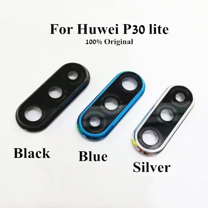Original Kamera Ring Für Huawei P30 Lite 48MP Hinten Zurück Kamera Rahmen Abdeckung mit Außerhalb Glas Objektiv linsen