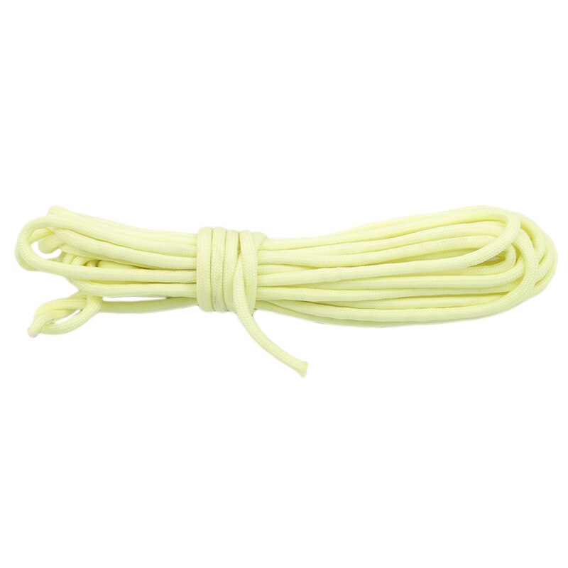 5/10 Meters Survival Paracord Luminous Rope Camp Glow Paracord 550LB 7 Strands Lanyard Ropes Outdoor Ropes: Yellow 5 meters