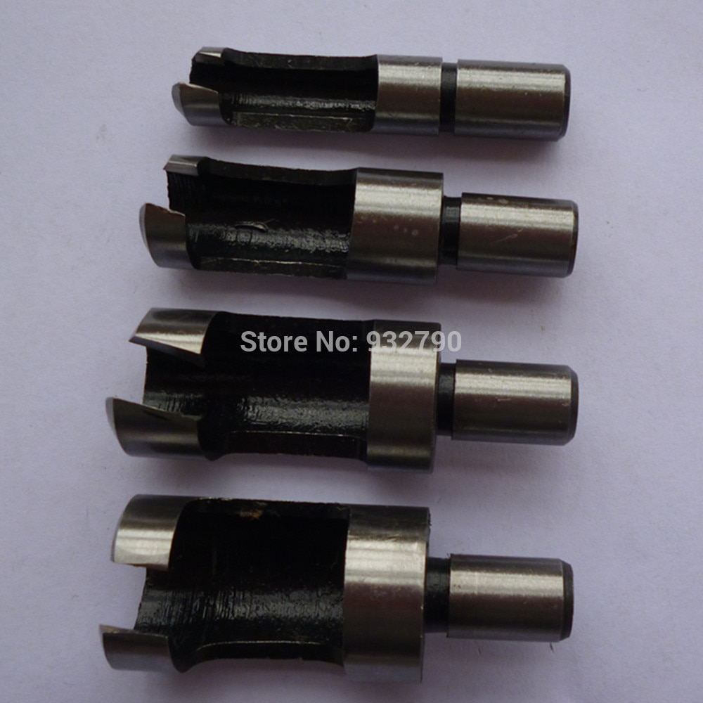 4 Stuks Plug Cutter Boor Set Power Tools 1/4 "3/8" 1/2 "5/8" Timmerwerk Houtbewerking Hout plug Cutter Snijgereedschap Boor Set