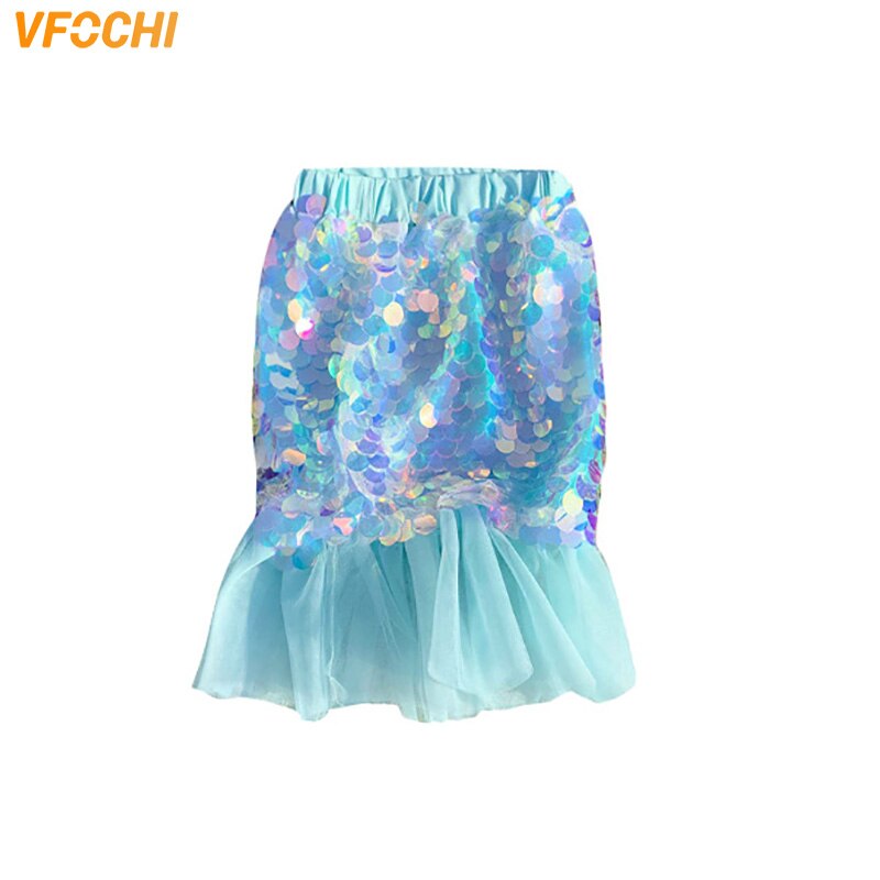 VFOCHI 2022 dziewczyna spódnica wiosna lato cekiny dziewczyny spódnice syreny nastolatek dziewczyna ubrania moda dzieci spódnica niejednolita całość dziewczyny spódnica