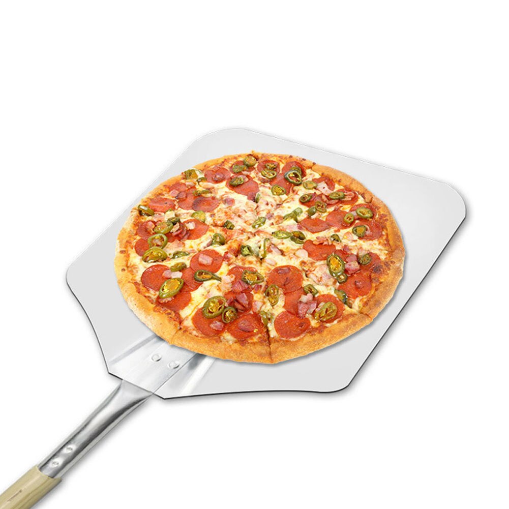 Pizzankuori puinen kahva pizzalapio alumiinilapio keittiövälineet pizzoihin, voileipiin, kakkuihin, piirakoihin, leivonnaisiin jne