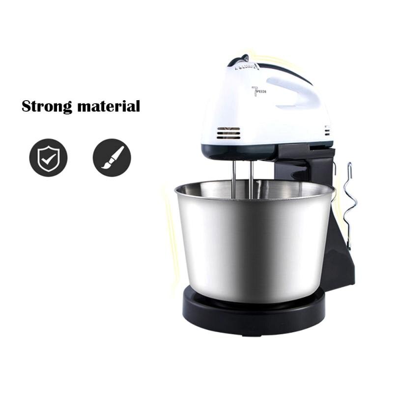 220v multifunktionsbord elektrisk matmixer bord handhållen äggvisp 7- hastighets automatisk mixer med hink hushållsredskap