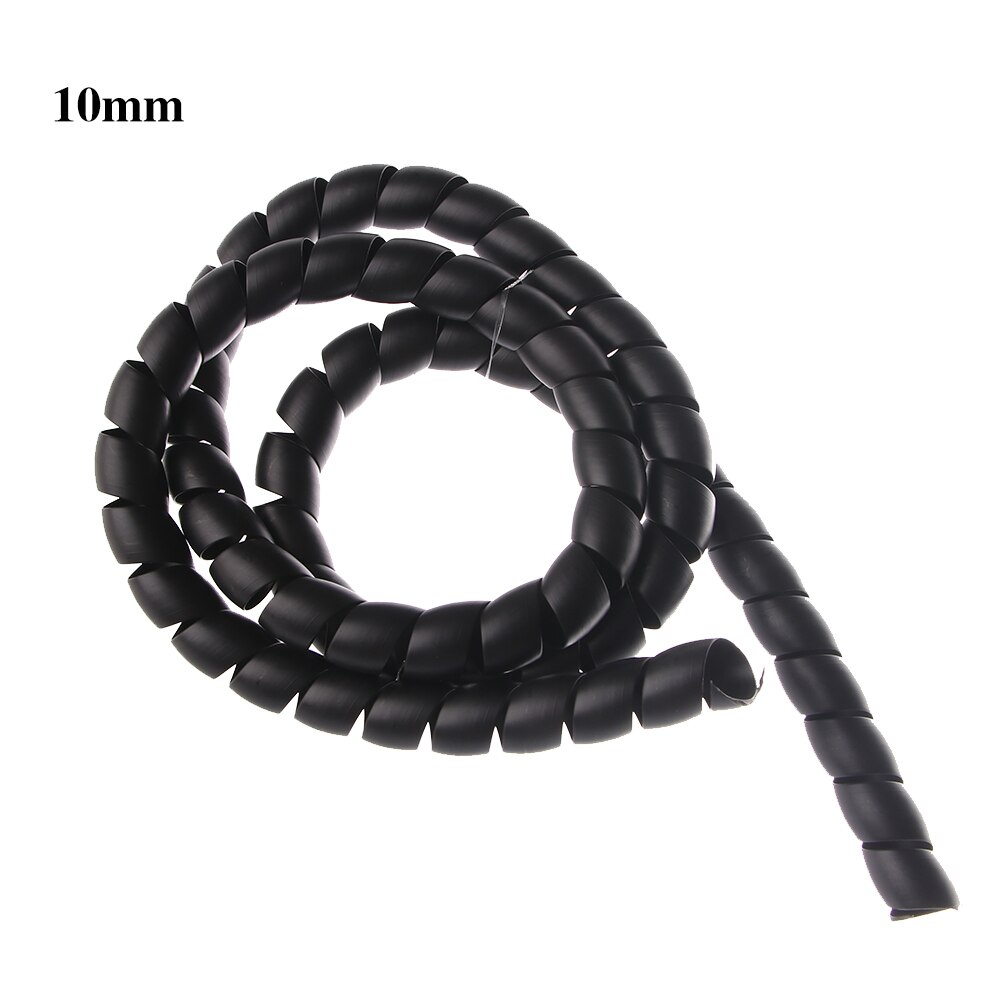 10/14mm spiraalilankajärjestäjä kääre putki palosuojattu kaapeliholkki monivärinen kaapelikotelo kaapeliholkit käämitysputki 1 metri: Musta / 14mm