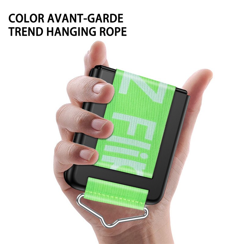 Case for Samsung Galaxy Z Flip 3 5G Zflip3 Hand Strap Phone Case Silicone Shockproof Protective Cover with Ring for Z Flip3 Z3