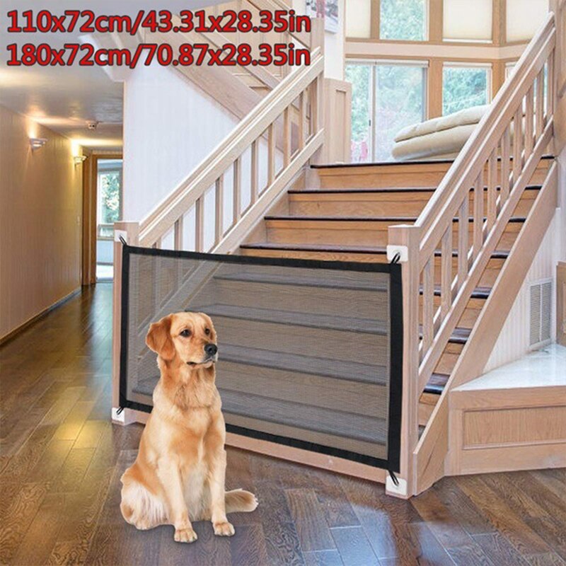 Dog enclosure Dog Gate Ingenious Mesh Dog Fence For Indoor and Outdoor Safe Pet Dog gate Safety Enclosure Pet supplies