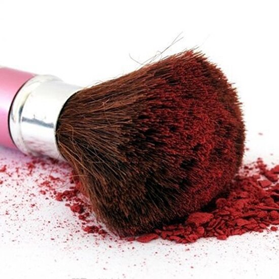 1 ud. Brocha retráctil de aluminio para colorete en forma de cúpula base de maquillaje para el rostro cepillos de maquillaje cosméticos herramientas