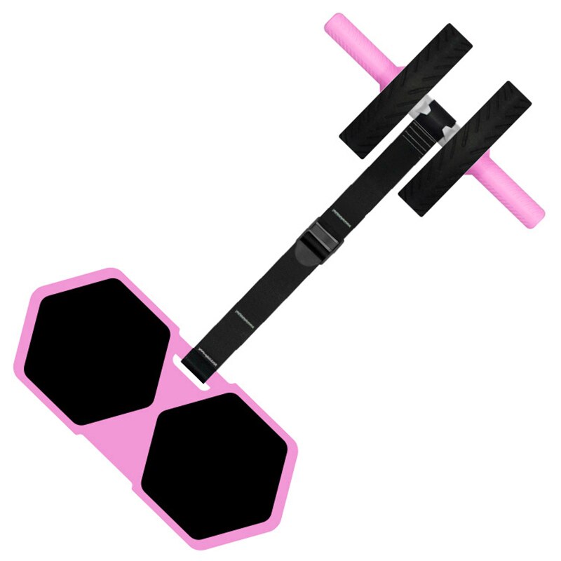 Ab Rolling Wheel Set with Knee Pad &amp; Resistance Band Dual Wheels Ab Rolling Wheel Set for Upper Body Workout YS-BUY: Pink