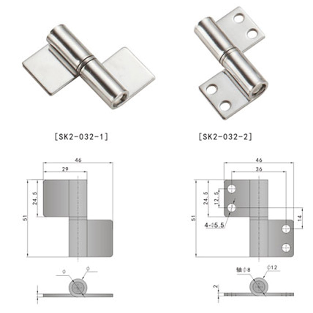 29x2mm Weld On Hinges / Welding Butt / Gate Hinges / Heavy Duty Hinges