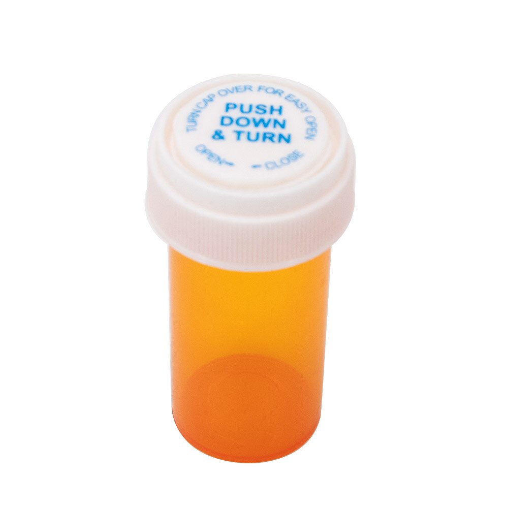 Cournot 13 dram stash jar acryl plastic opbergdoos duw naar beneden en draai flesje houder pillenfles doos kruidencontainer zakformaat: Oranje