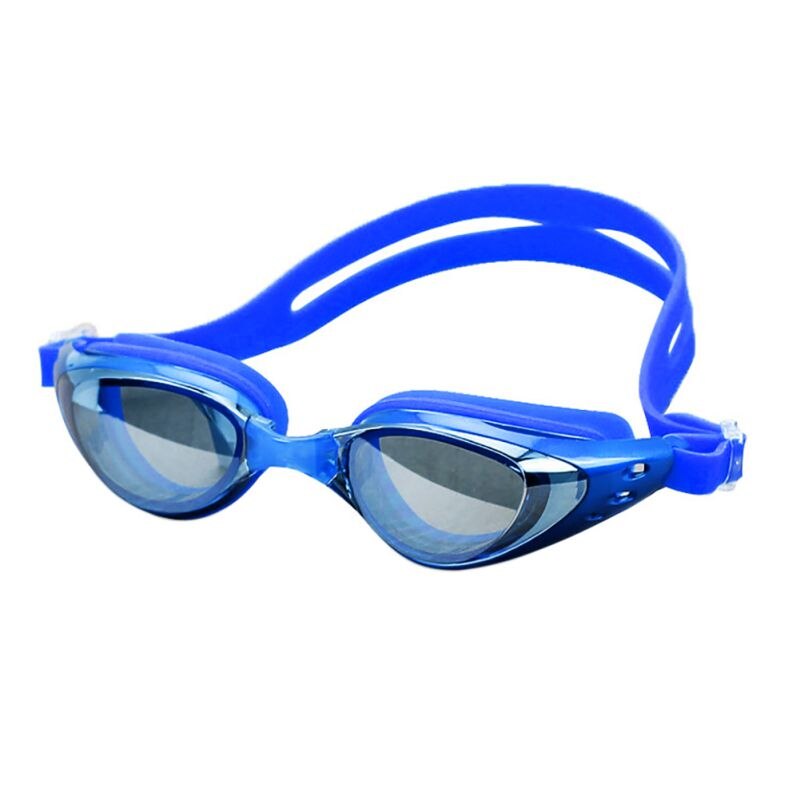 Balight børn svømmebriller justerbare anti-tåge briller uv beskyttelse børn voksne svømningsbriller briller: Blå