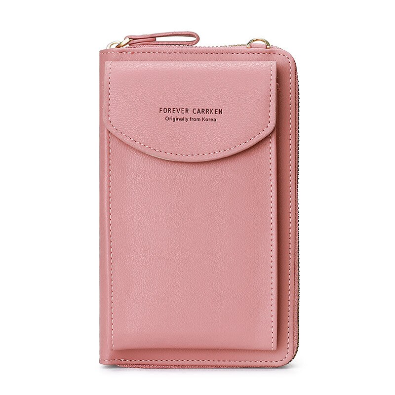 CarrKen Ladies Wallet Diagonal Bag Multi-Function Mobile Phone Bag Long Clutch Bag Versatile Shoulder Bag: Purple