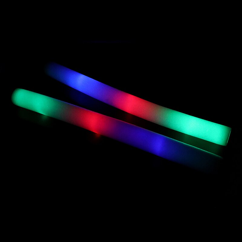 1Pcs Light Up Multi Color LED Foam Stick Wands Rally Rave Cheer Batons Party Flashing Glow Stick Light Sticks