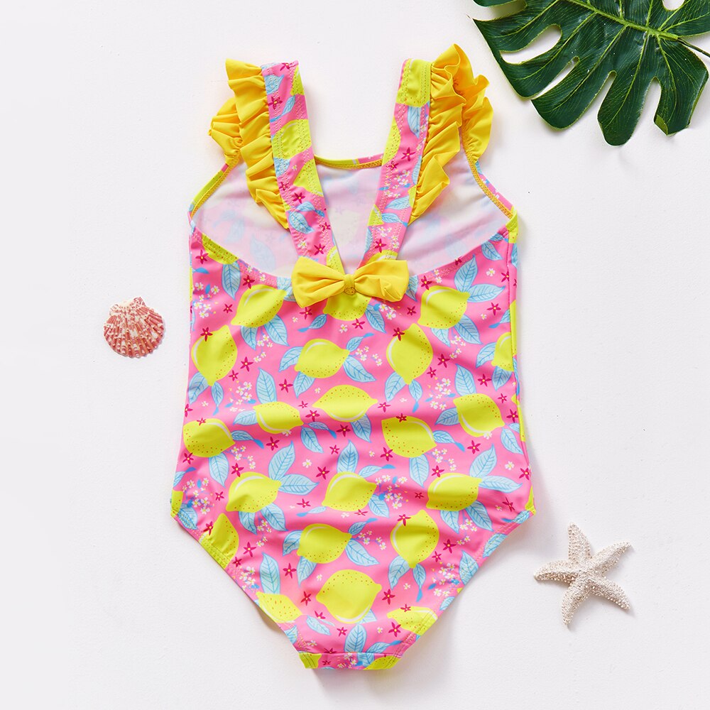 1~9Y Toddler Baby Girls Swimwear fruit print Girls Swimsuit one piece Children Swimwear Girls Swimming outfit Beach wear